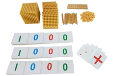 Golden Bead Ten Base Blocks with Cards