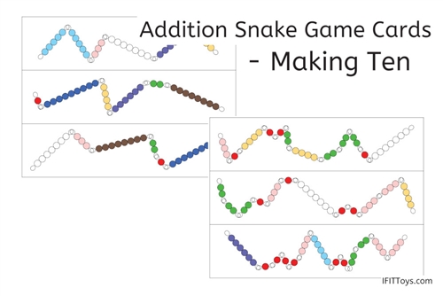 IFIT Montessori: Addition Snake Game Cards