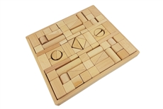 75 pcs Wood Building Blocks with Tray