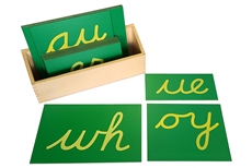 IFIT Montessori: Sandpaper Double Letters, Cursive with Box