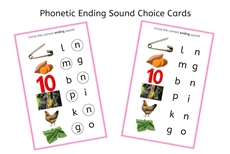 Pink Language Serie I - Ending Sound Choice Cards