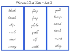 Blue Language Series B - Word Lists