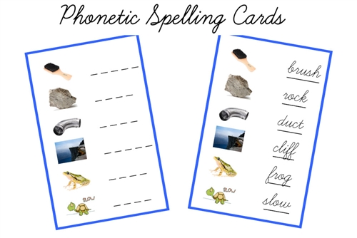 Blue Language Series K - Spelling Cards