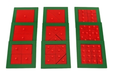 IFIT Montessori: Wood Squares: 9 Plates